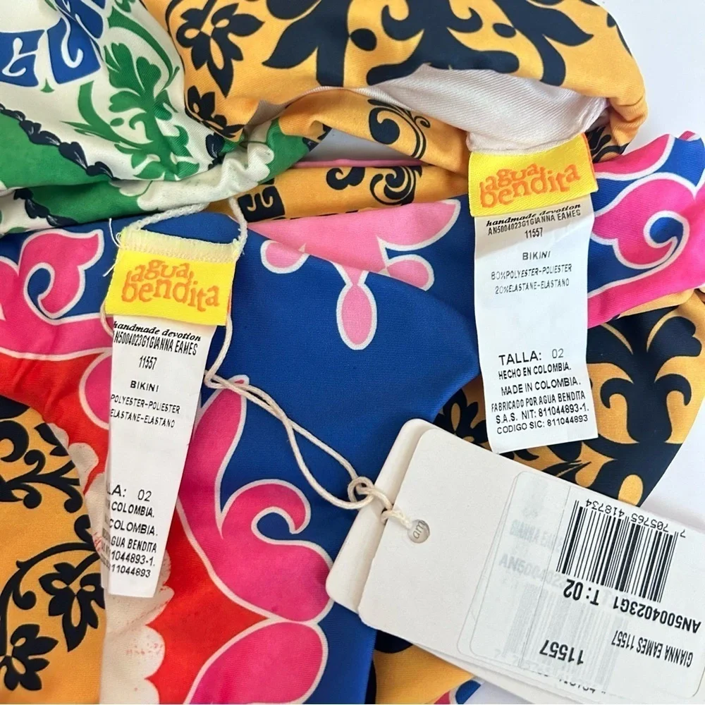 NWT Gianna Eames Girls Bikini 2 PC Set Colorful Patterned Size 2